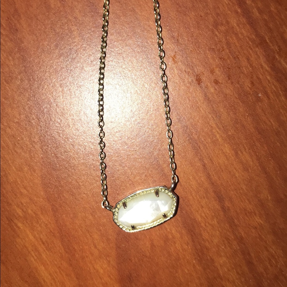 Gold and white Kendra Scott necklace